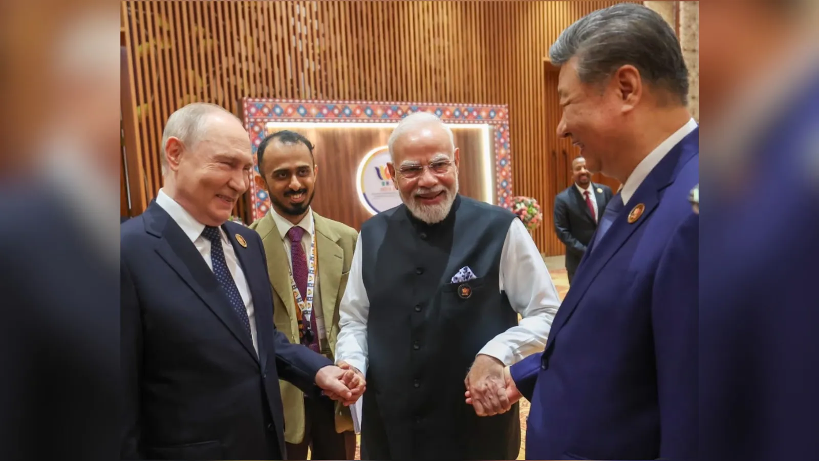 PM Modi Holds Hands With Xi, Putin In Powerful Message At BRICS Summit