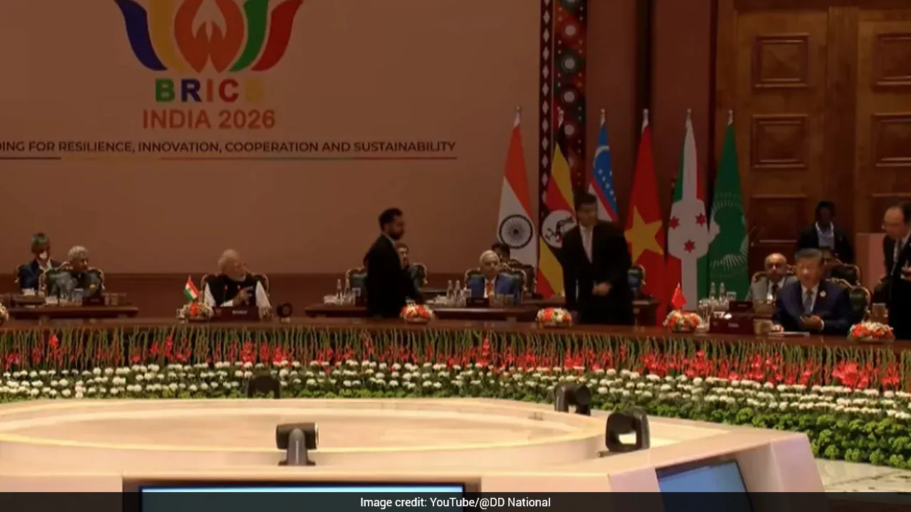 Video: PM Modi Pauses BRICS Speech To Check On China's Xi Jinping