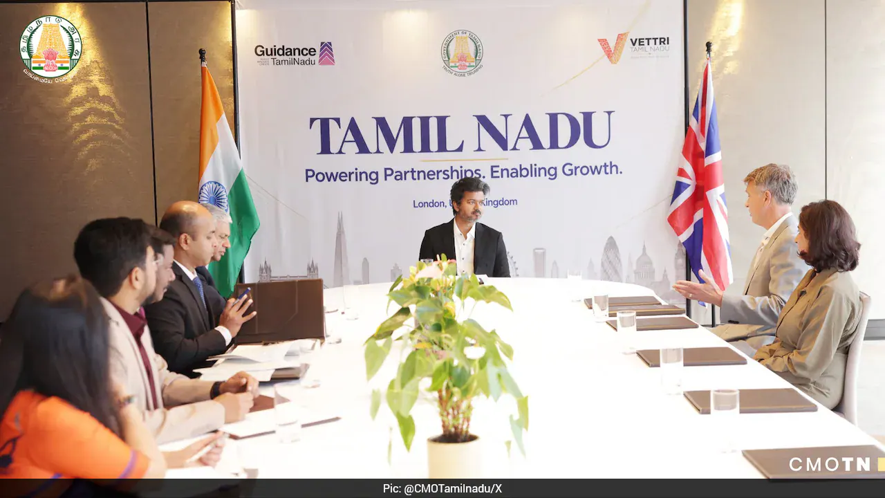 Tamil Nadu's Vijay Signs Rs 12,300 Crore UK Deals, 9,000 Jobs Expected